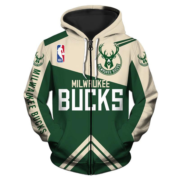 NBA Hoodie 3D Milwaukee Bucks 
