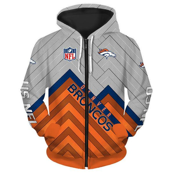 mens broncos zip up hoodie