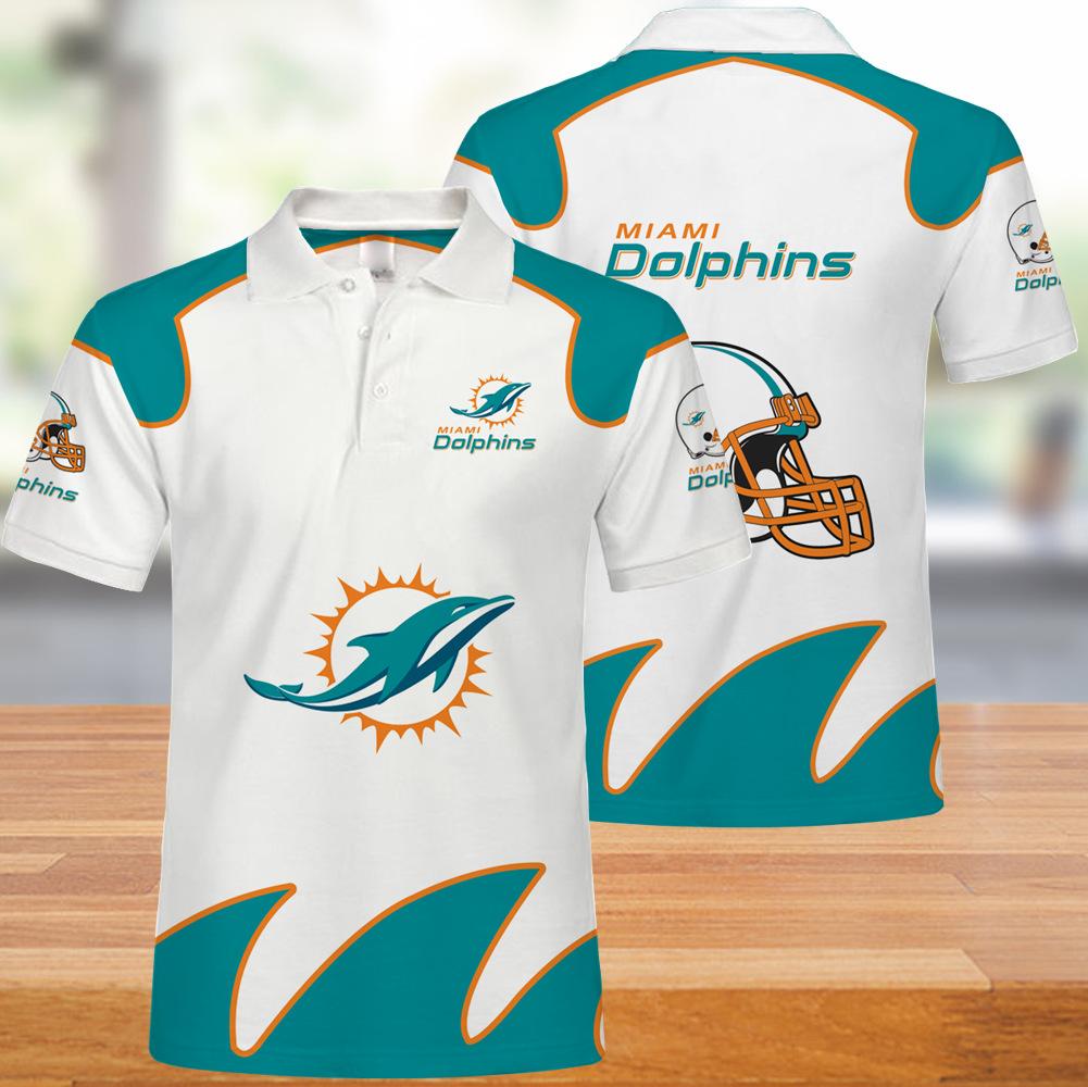 25% OFF Miami Dolphins Polo Shirts White | Miami Dolphins Gear – 4 Fan Shop