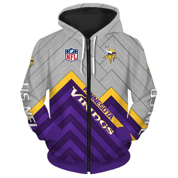 minnesota vikings zip up sweatshirt