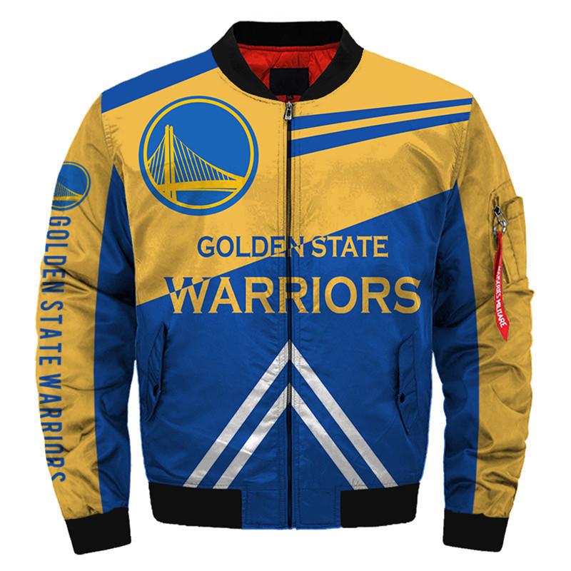 19% OFF NBA Bomber Jacket Men Golden State Warriors Jacket For Sale – 4 ...