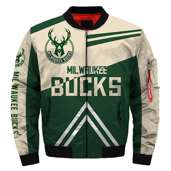 NBA Bomber Jacket Men Milwaukee Bucks 