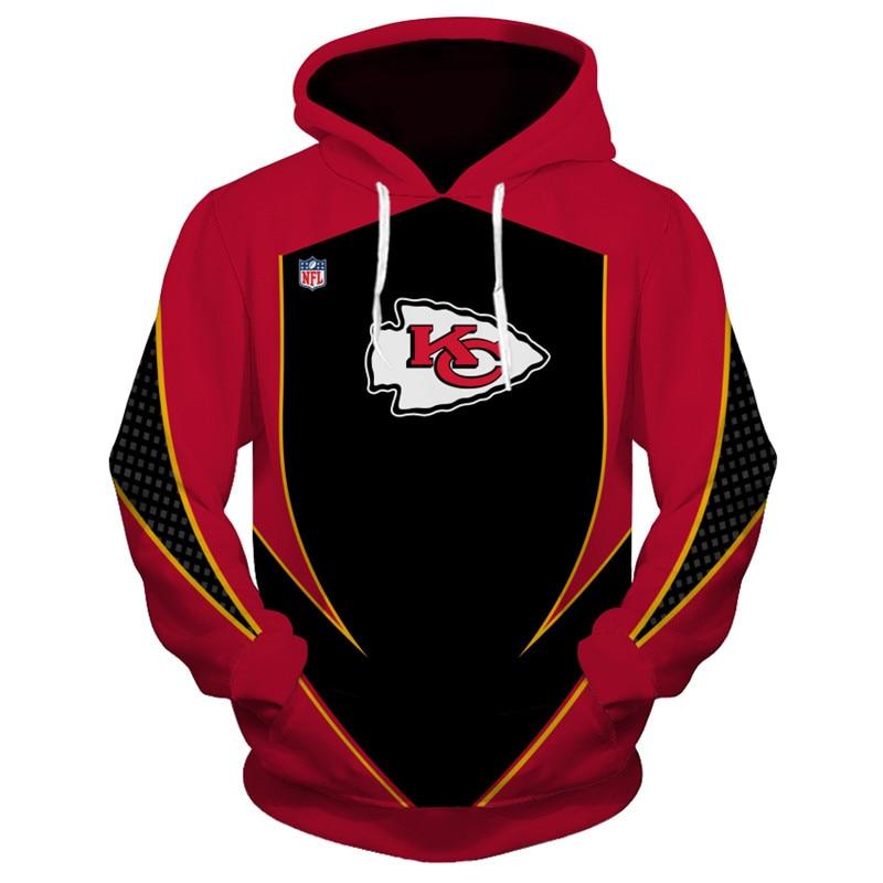 New Design NFL Football Kansas City Chiefs 3D Hoodie Sweatshirt Custom ...