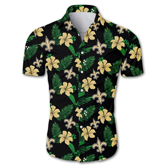 20% OFF New Orleans Saints Hawaiian Shirt Floral Button Up – 4 Fan Shop