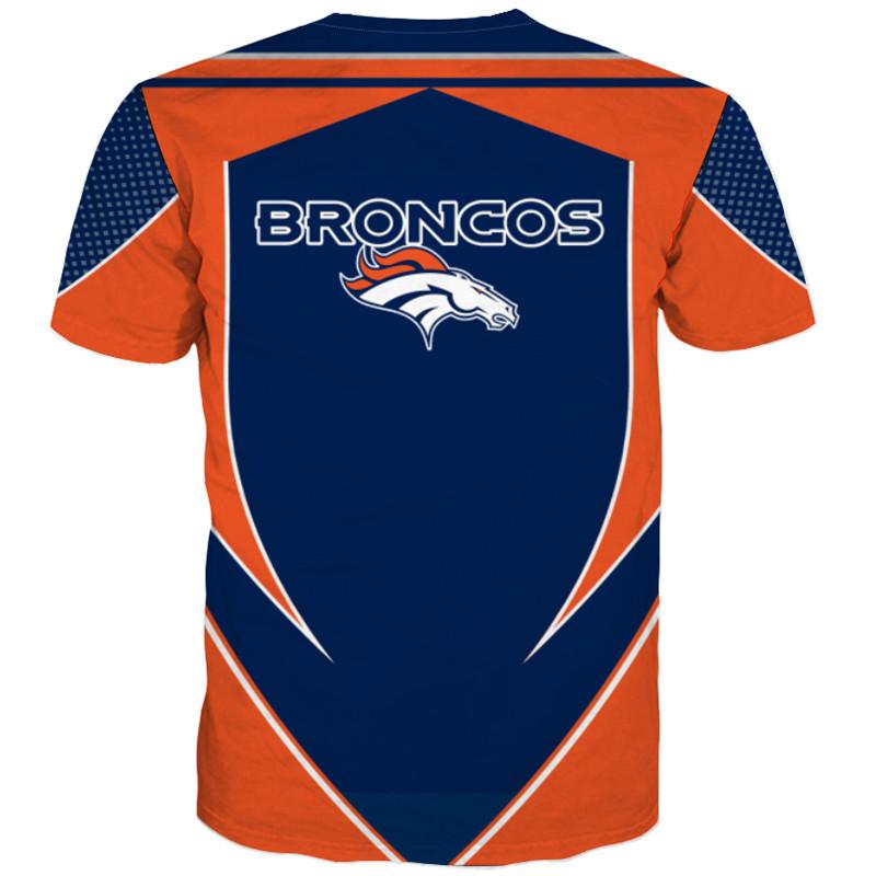 NFL Football Denver Broncos Men's T-shirt 3D Short Sleeve O Neck – 4 ...