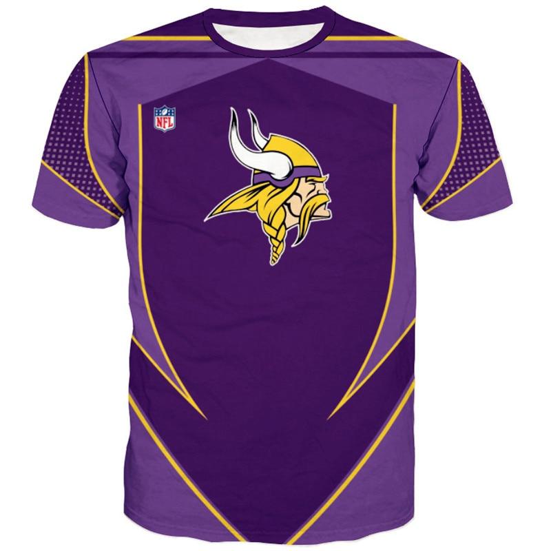 NFL Football Minnesota Vikings Men's T-shirt 3D Short Sleeve O Neck – 4 ...