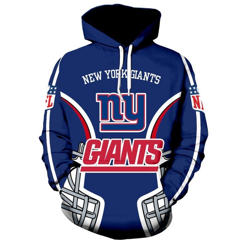 New York Giants NFL Camouflage Blue Hoodie, Zip Hoodie 3D All Over Print  For Fans