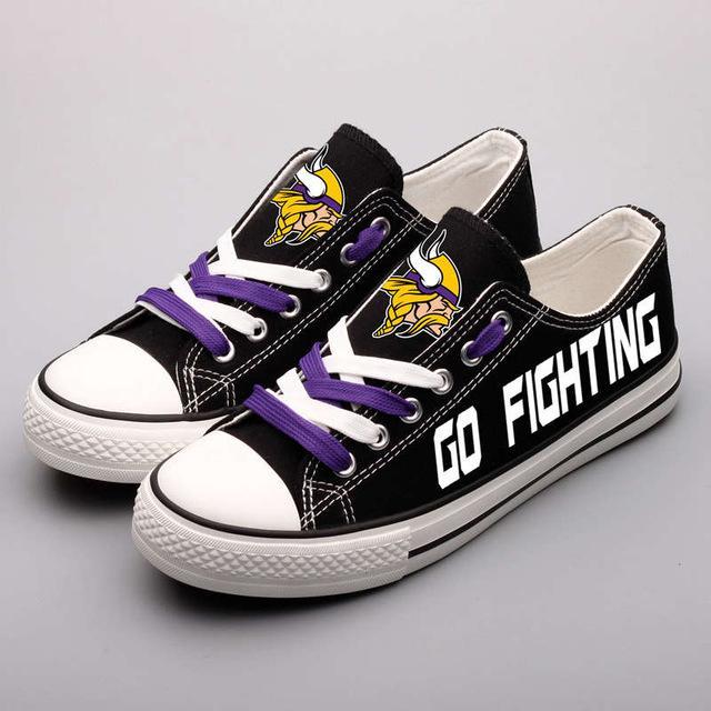 Custom Minnesota Vikings Shoes For Sale Letter Glow In The Dark Shoes ...