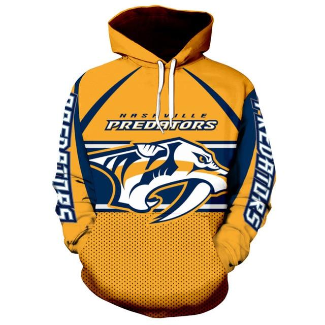 NHL Hockey Nashville Predators 3D Hoodie Sweatshirt Jacket Pullover – 4 ...