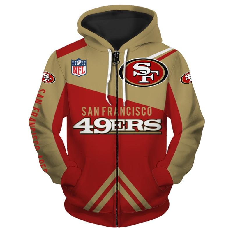 16% OFF San Francisco 49ers Zip Up Hoodies Cheap 3D Sweatshirt Football ...