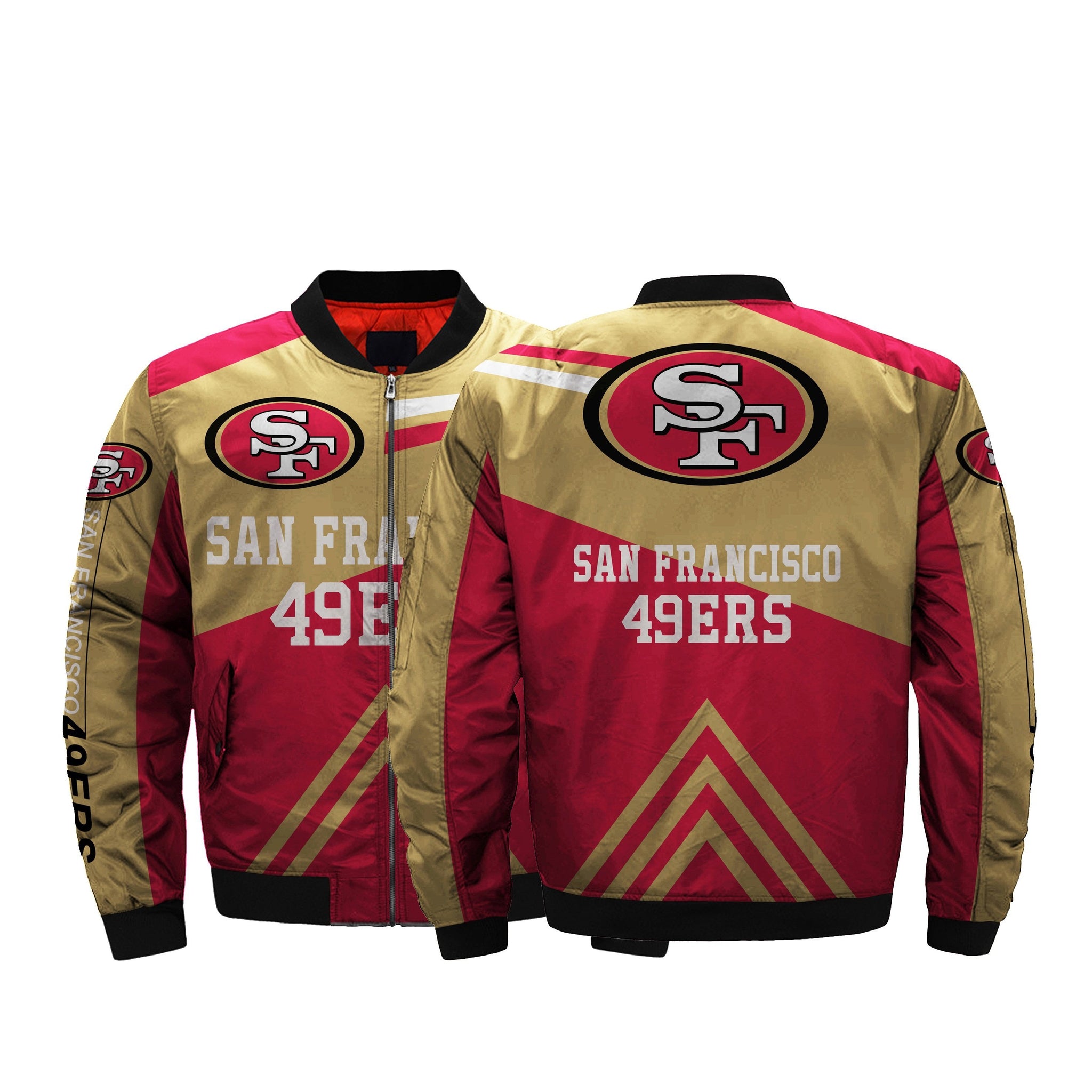 SF 49ers Red And Cream Varsity Jacket - Celebrity Jackets