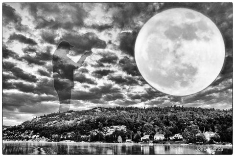 'Full Moon Over Willisville' a photomontage by Jon Butler.