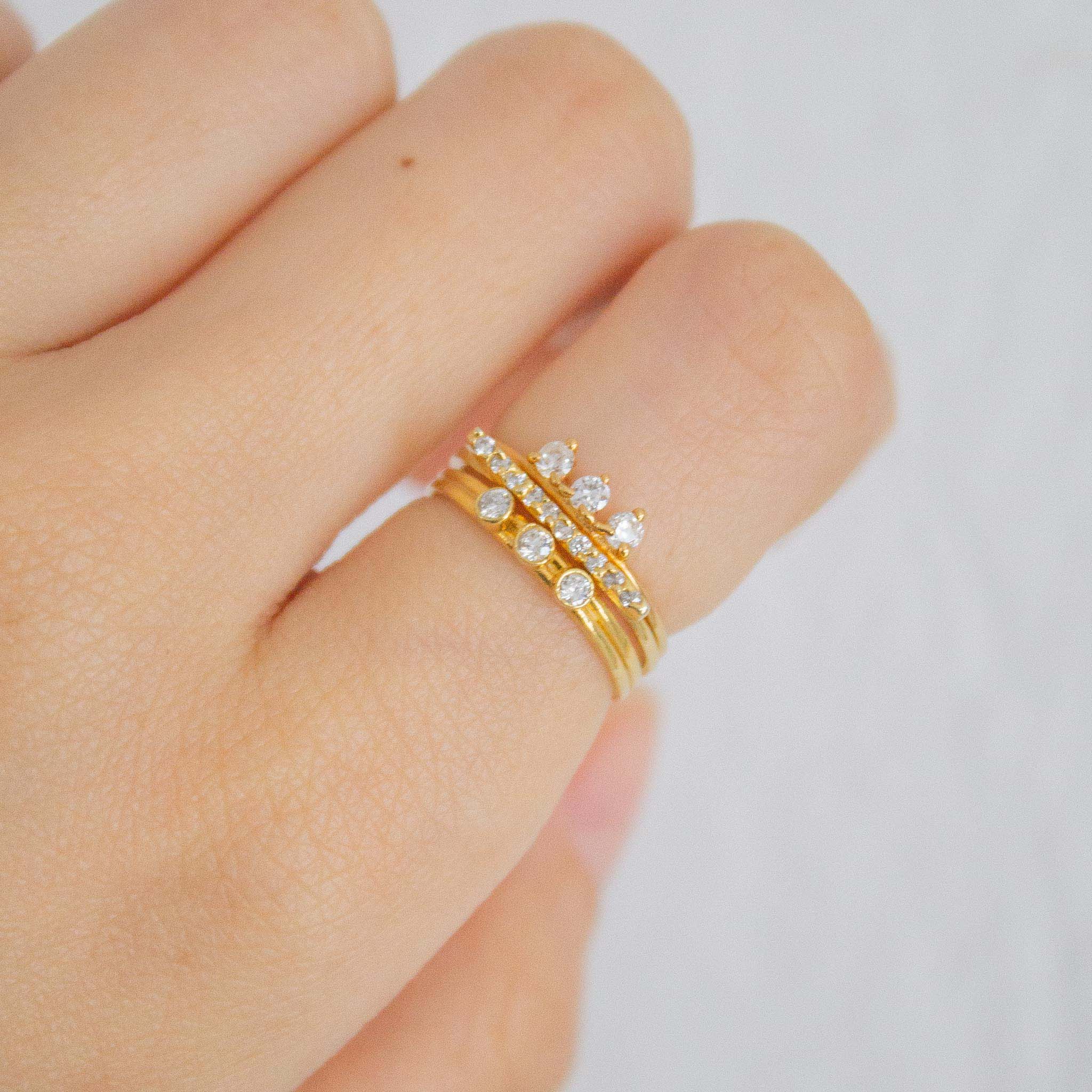 gold ring stacking ideas