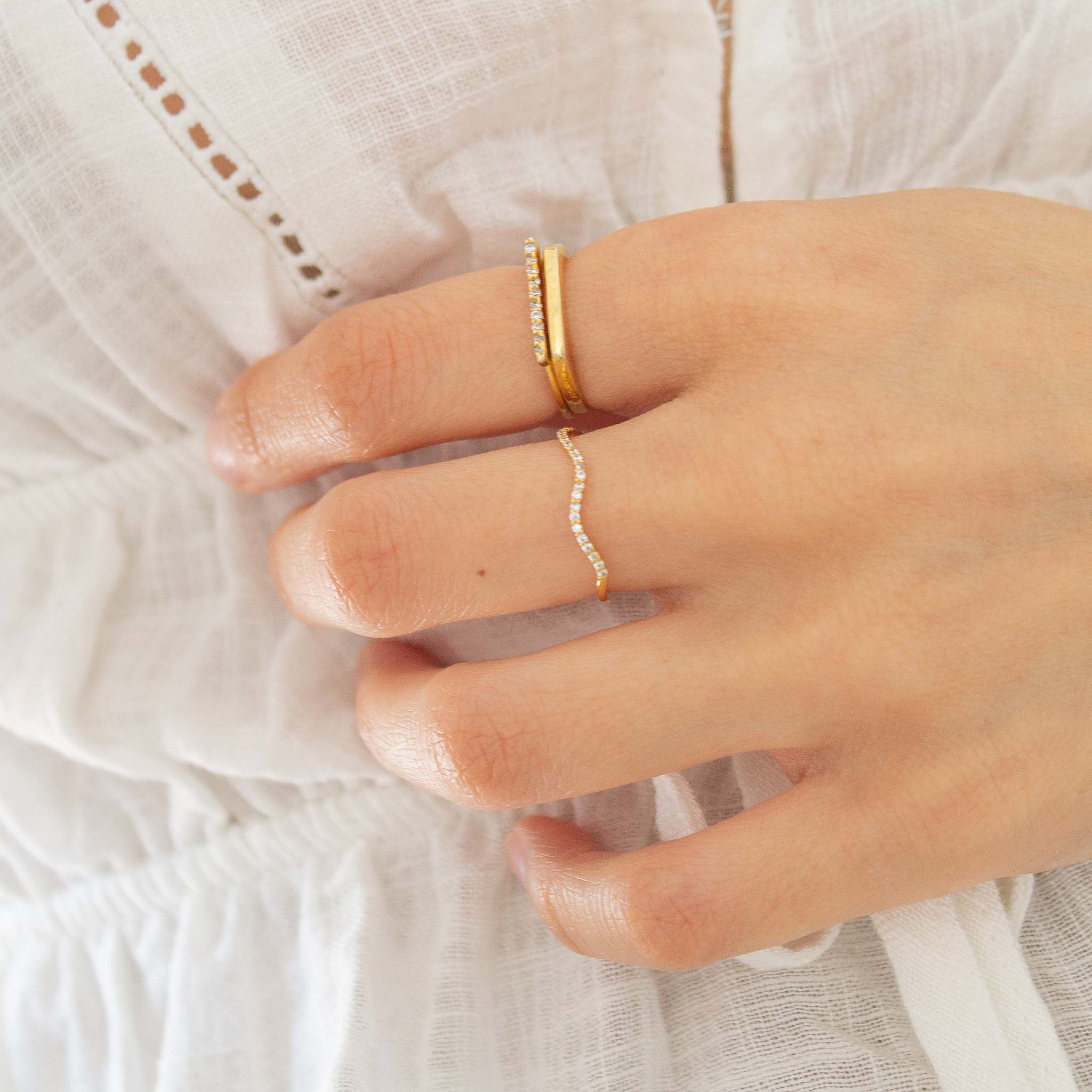 Dainty celestial ring stack