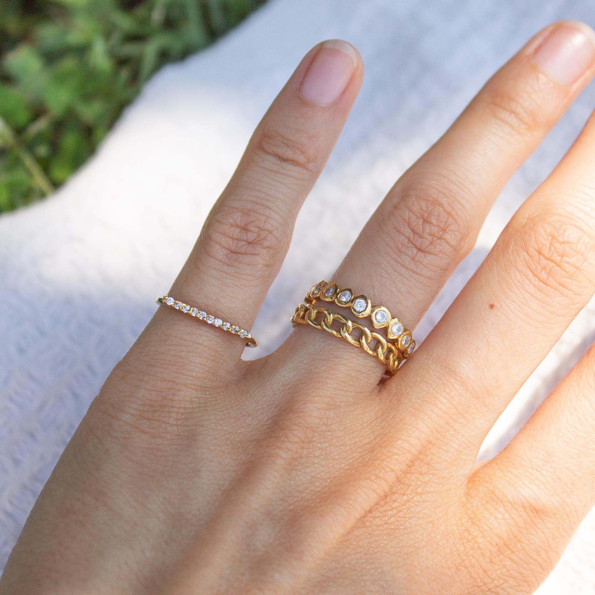 Sparkly stacking ring idea