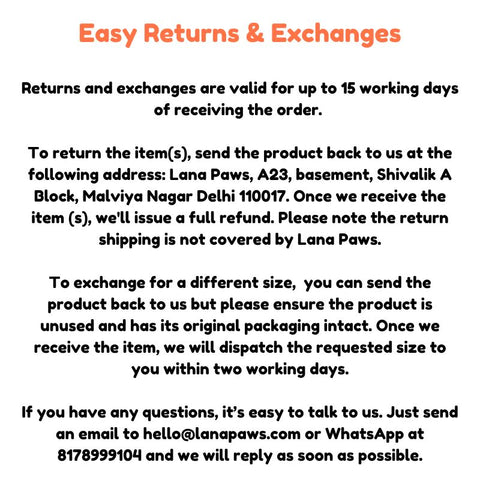 easy returns and exchanges