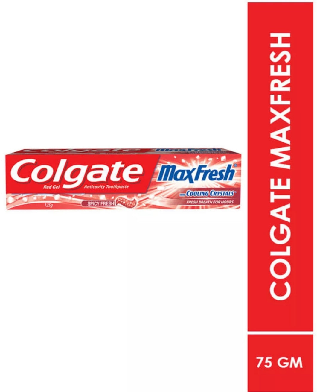 colgate maxfresh red gel spicy fresh toothpaste 75gm