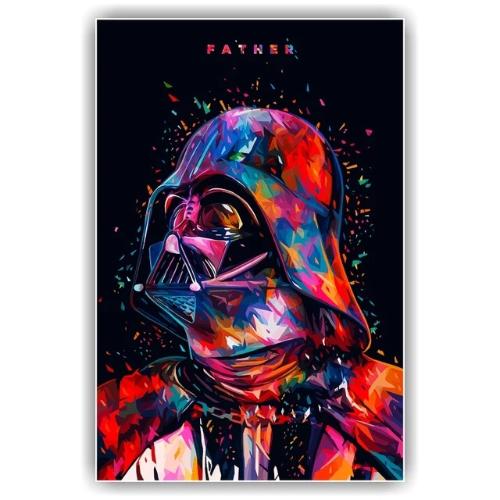 Kracht Bezighouden Kwaadaardig Painting on canvas Star War Darth Vader - Fineartsfrance