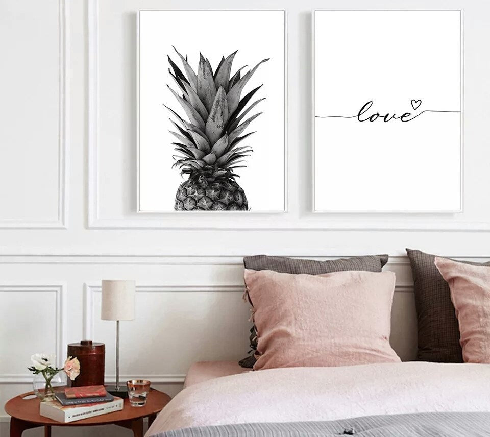 Affiche Nordique Ananas Citation D Amour Fineartsfrance