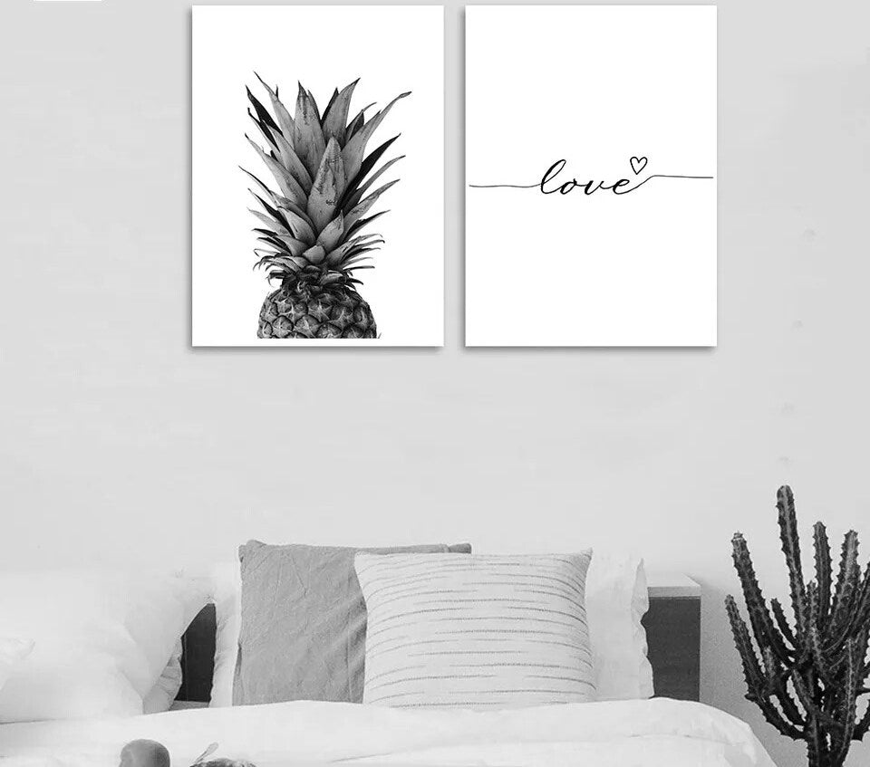 Affiche Nordique Ananas Citation D Amour Fineartsfrance