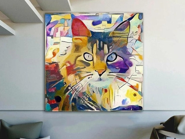 Canvas The Colorful Cat Of Kandinsky Fineartsfrance