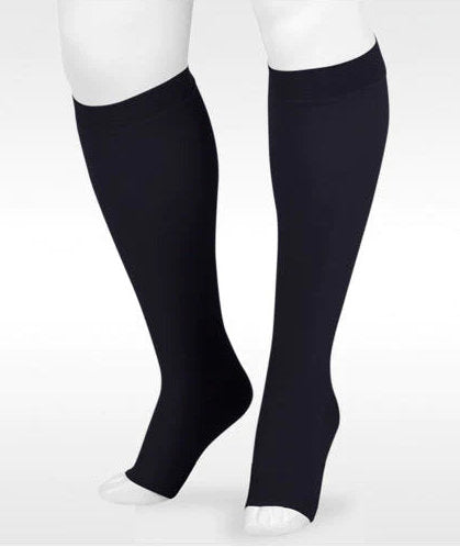 Jobst Relief PETITE 20-30 mmHg OPEN TOE Thigh Highs with Silicone Top Band