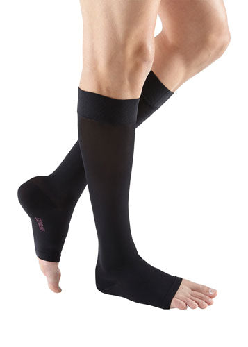 Buy Mediven Plus, 30-40 mmHg, Knee High, Silicone Top Band, Open Toe —  Compression Care Center