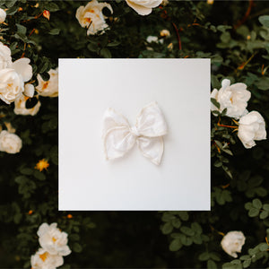 Small Fable Bow | White and Gold