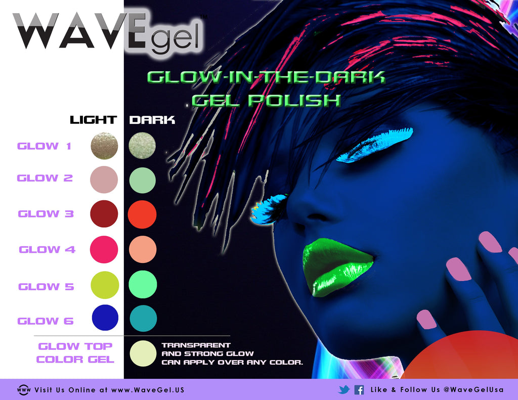 wave glow in the dark gel polish