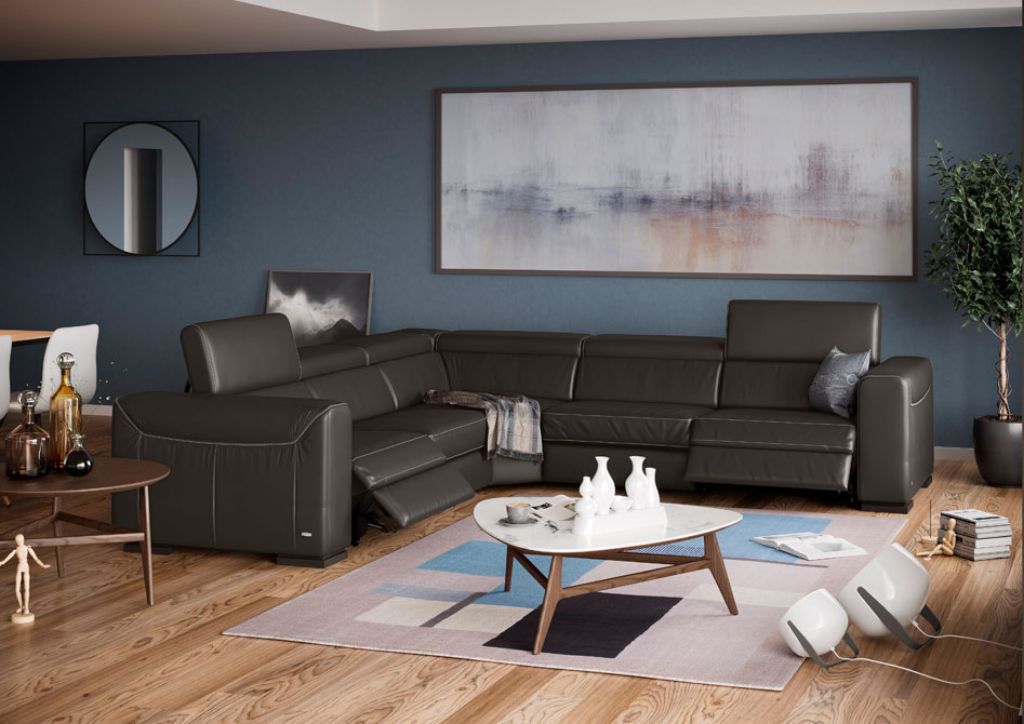 Natuzzi Forza Modular Corner Sofa w/Relax Function – ValleyRidge