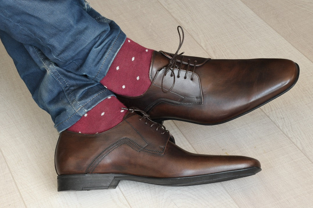 mens burgundy dress socks