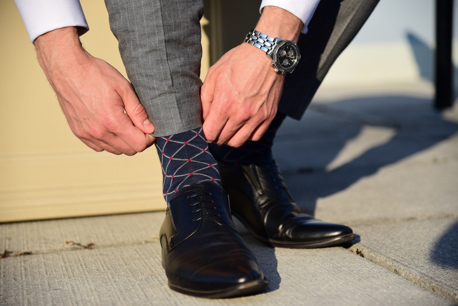 navy blue dress socks