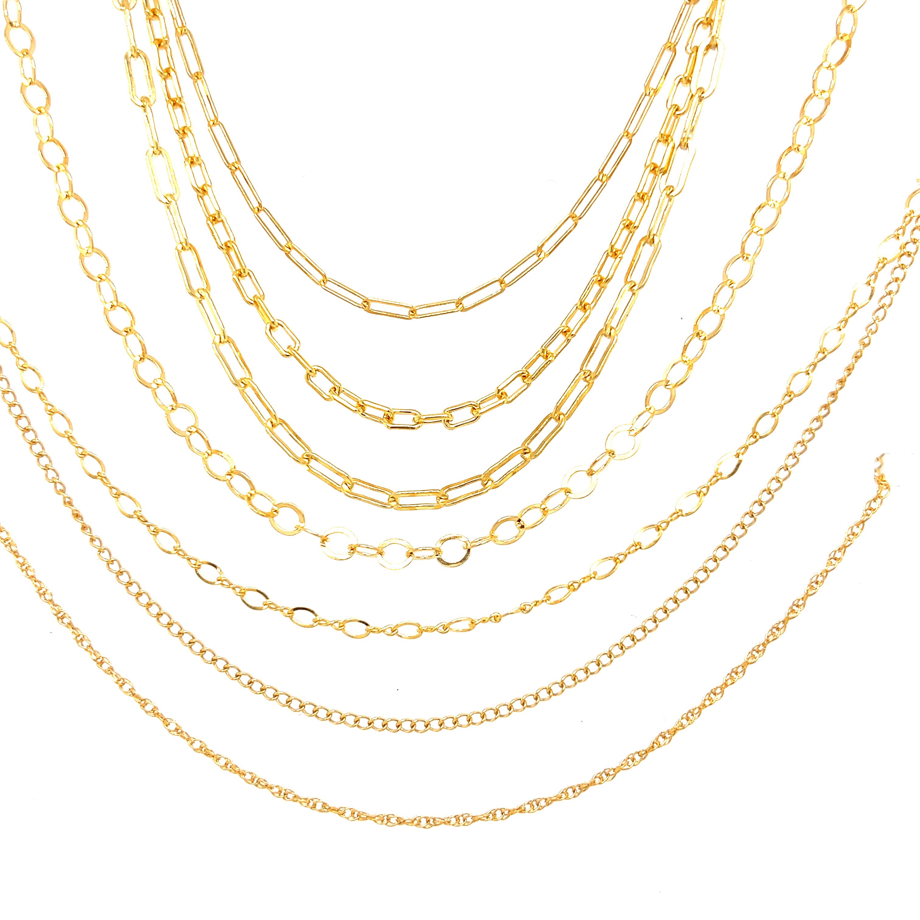 Round Link 14k White Gold Permanent Jewelry Chain – Peach Lane