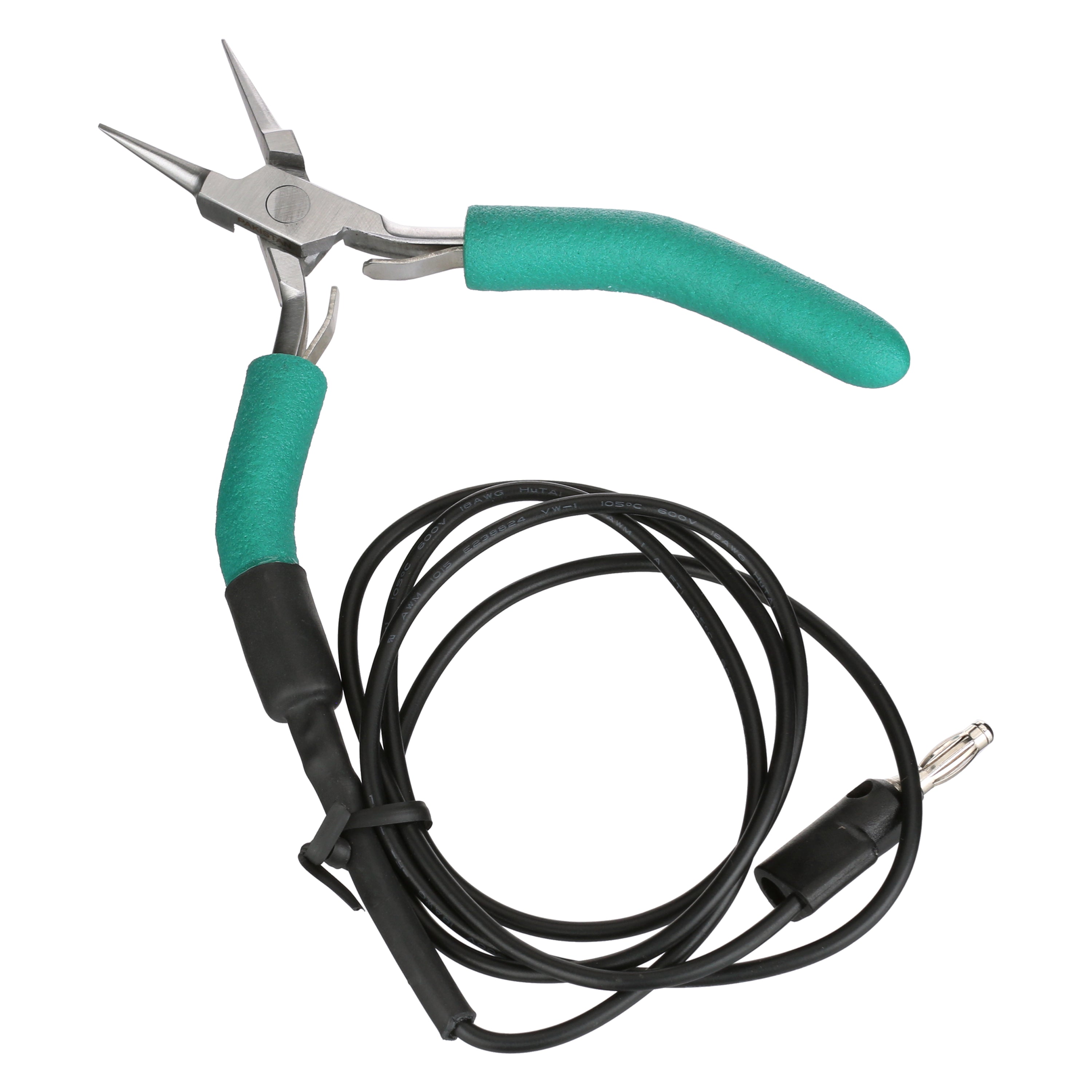 Grounded Bent Nose Pliers for Permanent Jewelry