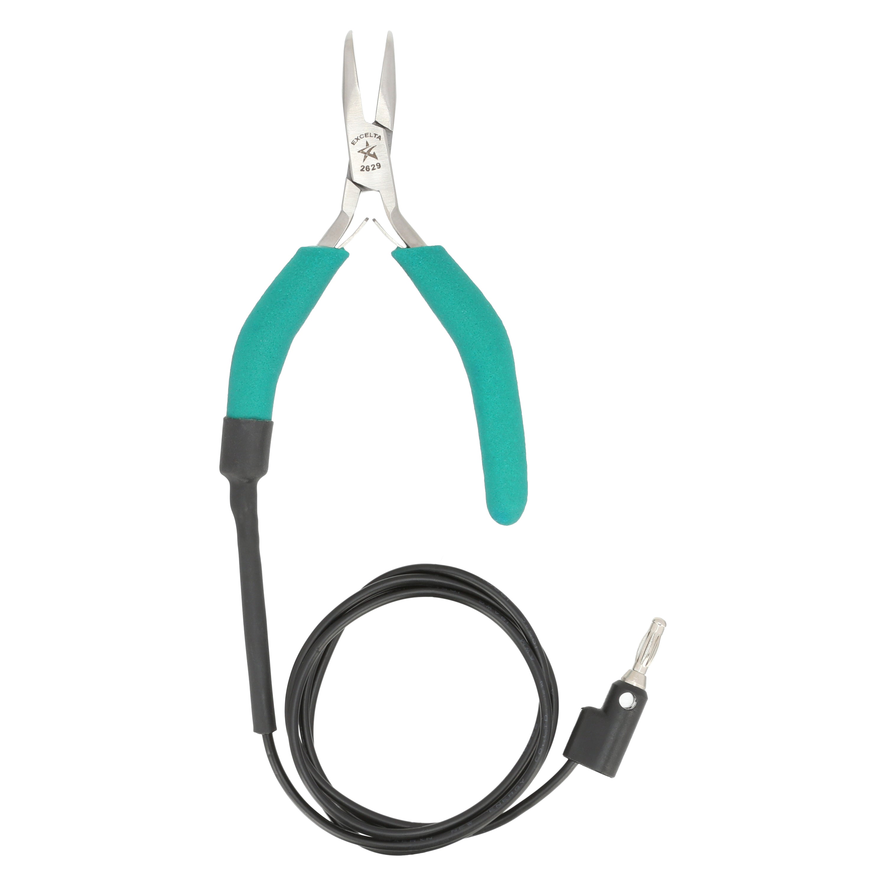 Grounded Bent Nose Pliers for Permanent Jewelry