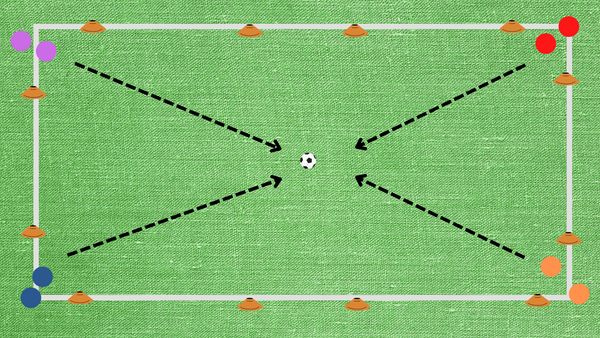 its a knockout 1v1 soccer drills