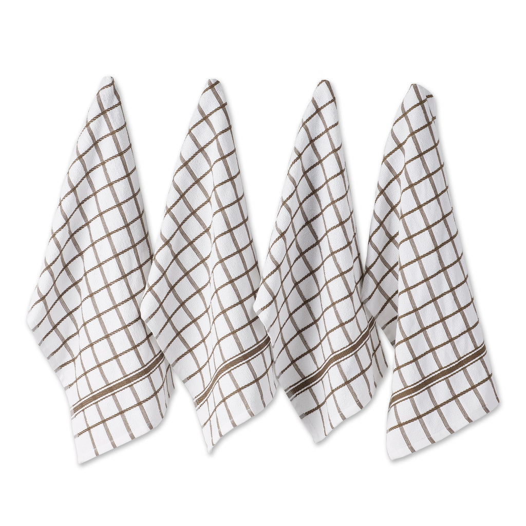 DII Artichoke Windowpane Terry Dishtowel (Set of 4)