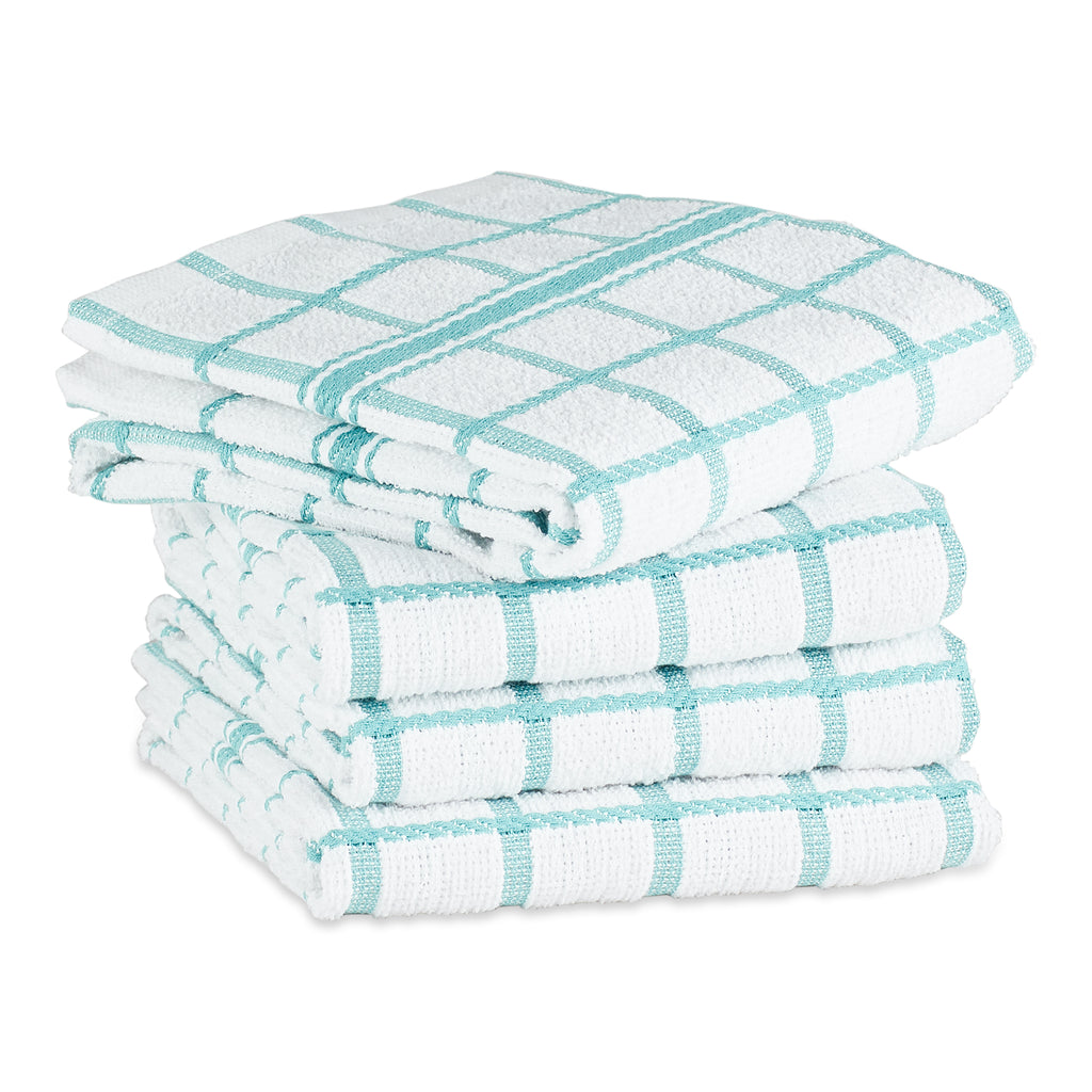 Solid Artichoke Windowpane Terry Dishtowel 4 Piece 