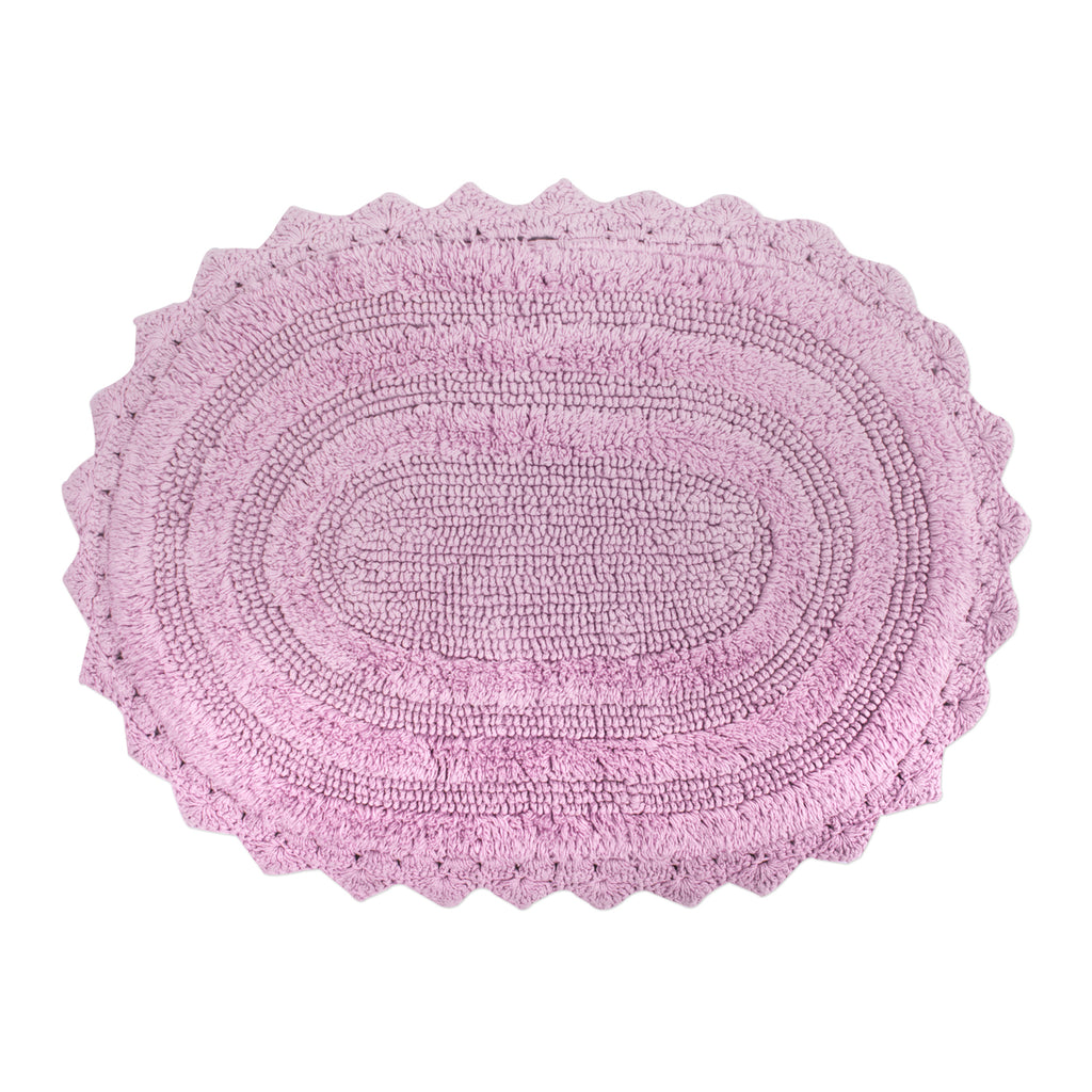 Aqua Small Oval Crochet Bath Mat – DII Home Store