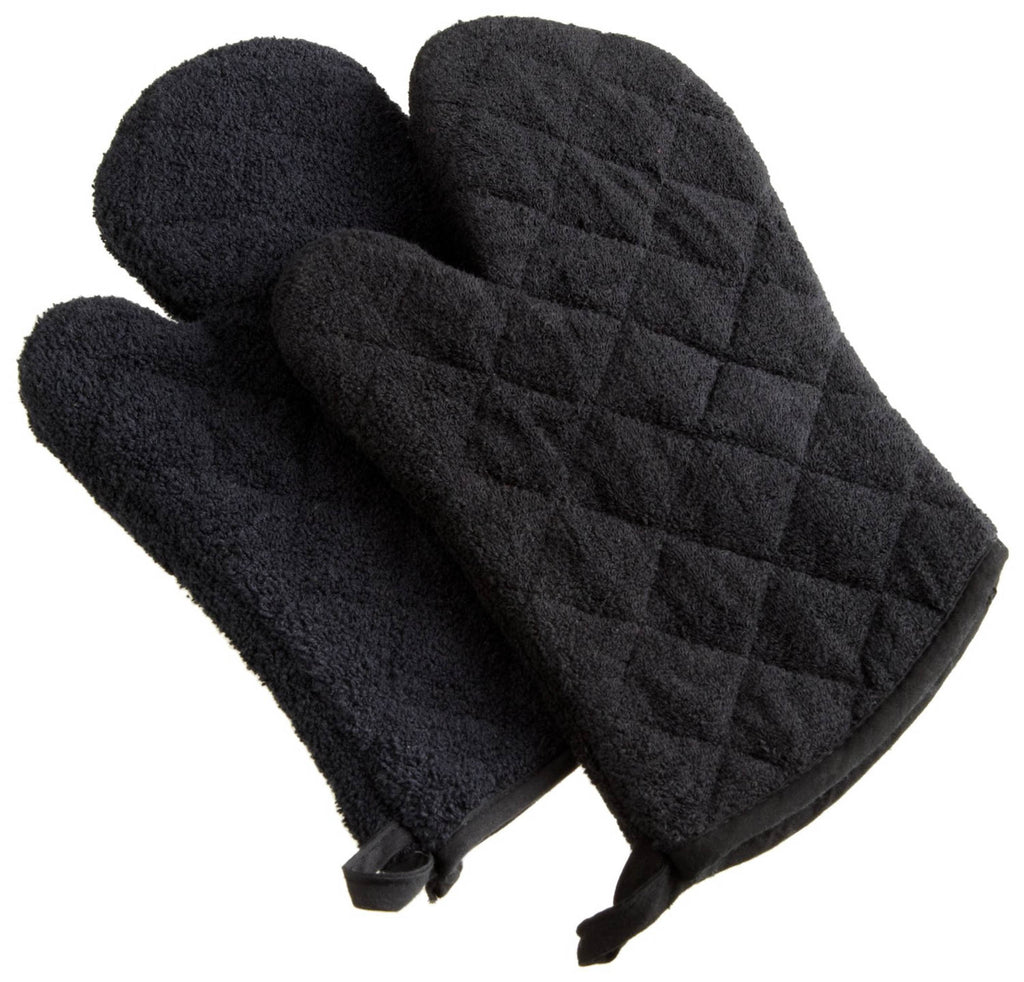 DII Dark Green Terry Oven Mitt (Set of 2) - Heat Resistant