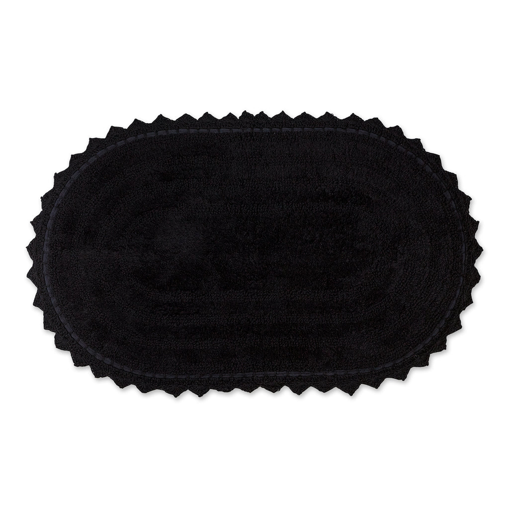 DII Stone Round Crochet Bath Mat