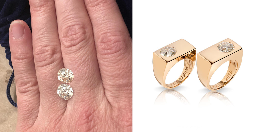 sister ring, diamond, holiday gift, custom jewelry