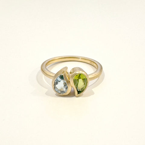 custom ring, precious stones