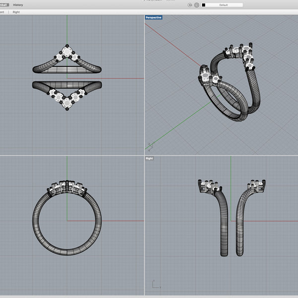 rhino cad, jewelry design, jewelry redesign, studio remod