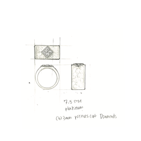 custom jewelry, custom ring, jewelry design, jewelry redesign, sketch