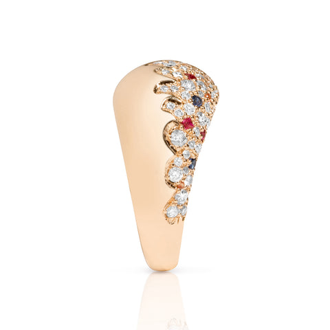 diamond, sapphire, dome ring, custommade ring, custom ring