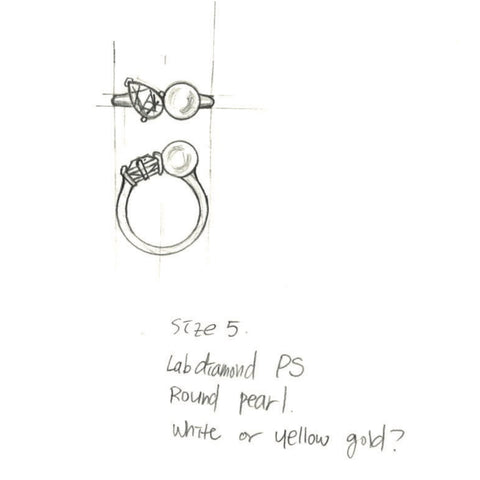 custom jewelry, custom ring, jewelry design, jewelry redesign, sketch