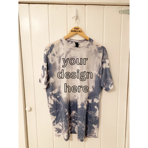 You Pick Design Bleached T Shirt Indigo Extra Large