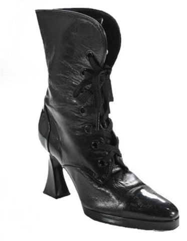 chanel lace up boots 219