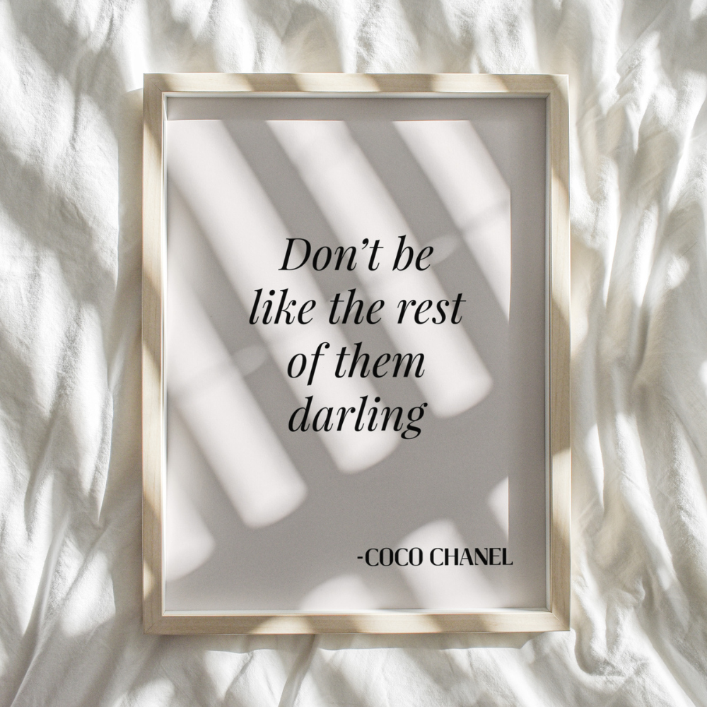 Darling | Coco Chanel | Art Print – Lapin + Wolf